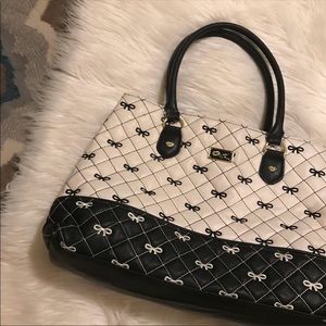 Betsey Johnson quilted bow tote